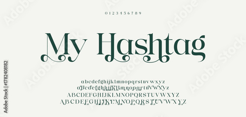 Abstract Fashion font alphabet. Minimal modern urban fonts for logo, brand etc. Typography typeface uppercase lowercase and number. vector illustration