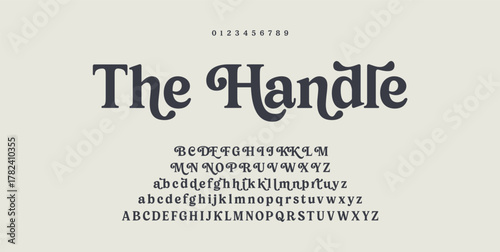 Abstract Fashion font alphabet. Minimal modern urban fonts for logo, brand etc. Typography typeface uppercase lowercase and number. vector illustration