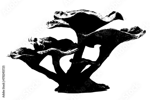 Ethereal Mushroom Forest | Clean, isolated vector art for creative projects.