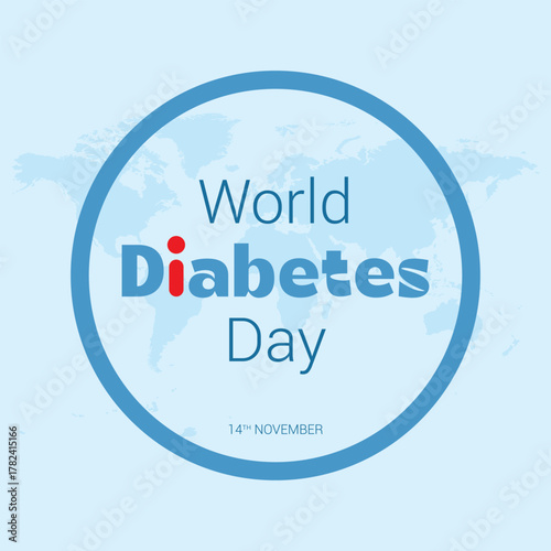 World Diabetes Day awareness poster, banner design. Health and medical campaign concept for November 14 diabetes awareness.