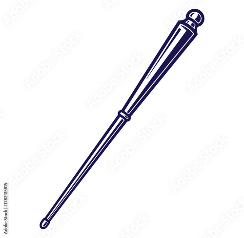 Elegant minimalist vector illustration of a vintage dip pen for creative design and education