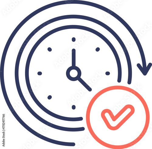 Time Efficiency Dual Tone Icon