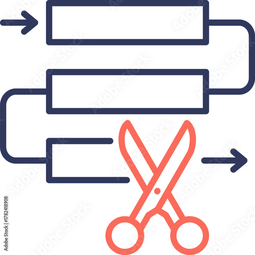 Lean Process Dual Tone Icon