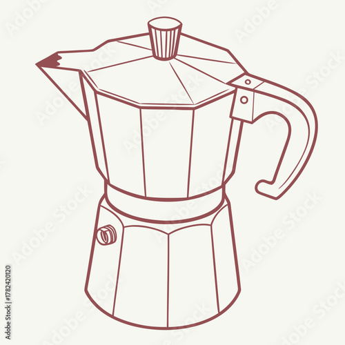 Classic italian moka pot for coffee preparation