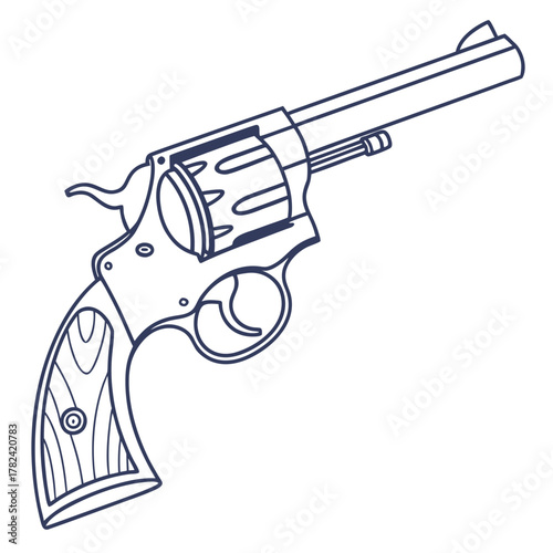 Revolver, a powerful and dangerous firearm