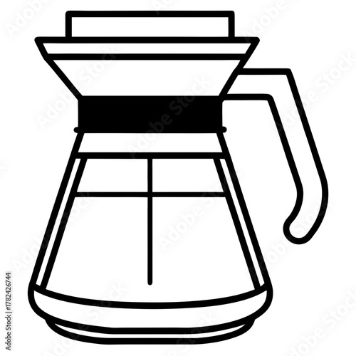 Elegant coffee carafe, ready to serve fresh brew