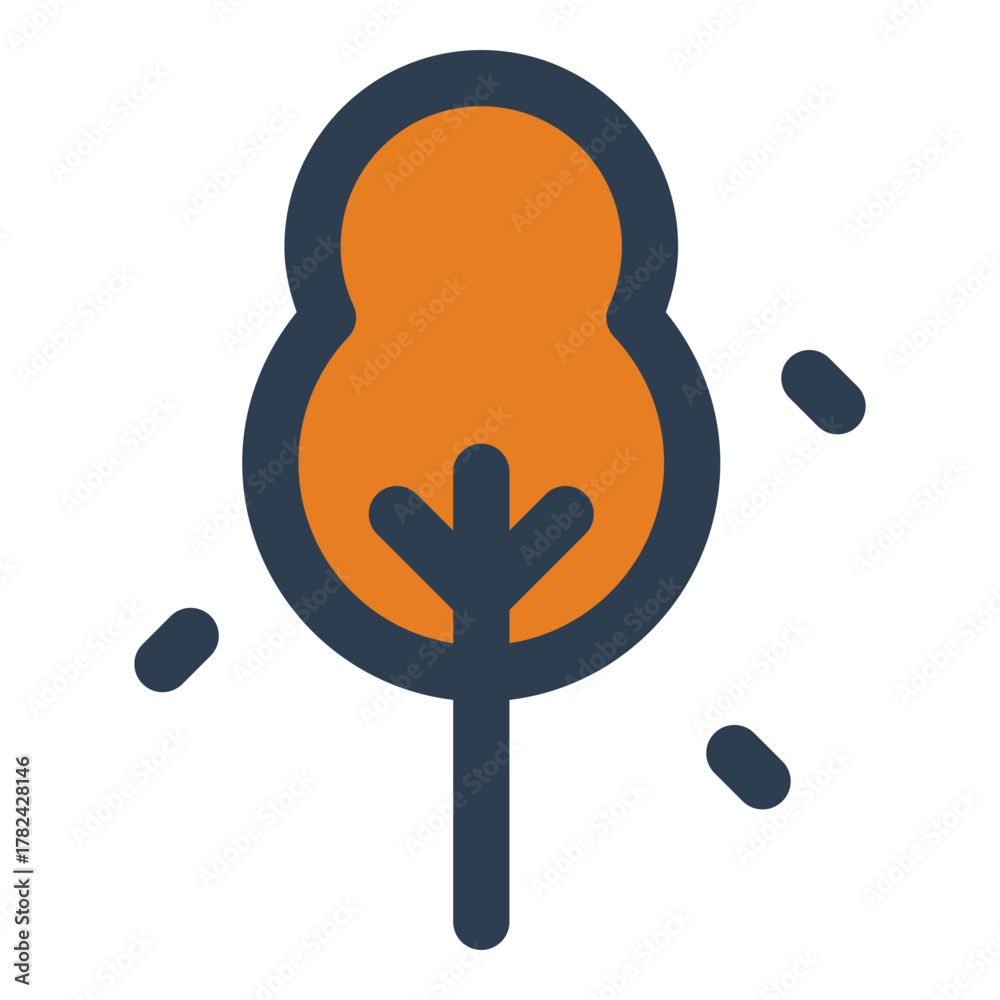 Fototapeta premium autumn tree icon