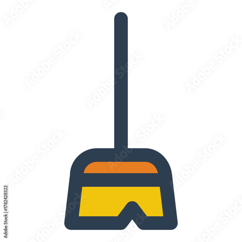 broom cleaning tool icon