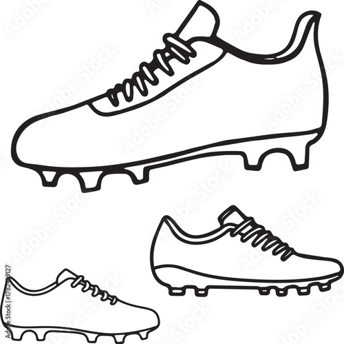 Soccer Boot Outline Football Shoe