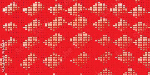 Geometric abstract pattern with dot line. Seamless graphic design. Vector illustration