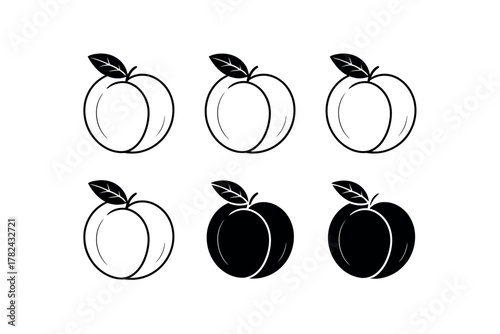 Seamless pattern of peaches in black and white perfect for backgrounds textiles and creative design projects