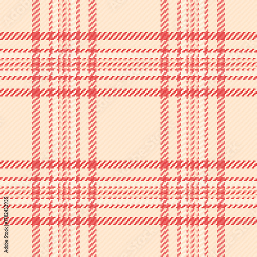 Antique check background seamless, elegant textile tartan fabric. Infinity texture vector plaid pattern in papaya whip and light colors.