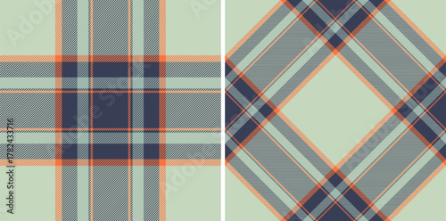 Classic plaid patterns feature intersecting lines in pastel colors. Versatile textile design for backgrounds, fashion, scrapbooking, and creative projects.