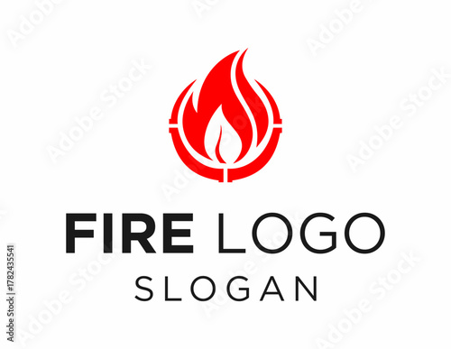 Logo design about Fire on a white background. created using the CorelDraw application.