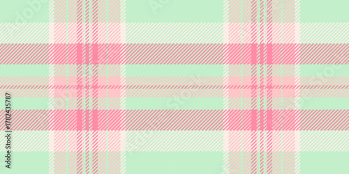 Doodle fabric seamless texture, 1950s background plaid vector. Tailor pattern check textile tartan in light and red colors.