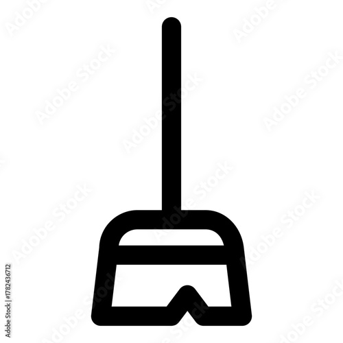 broom cleaning tool icon