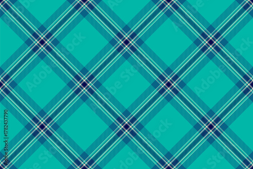 Stylish plaid pattern in turquoise, navy, and white. Ideal for backgrounds, textiles, or design projects seeking a classic, textured feel with a modern twist.