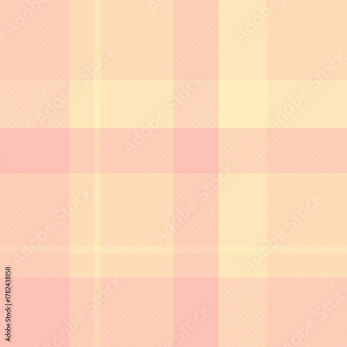Soft pastel plaid pattern in pink and cream. A versatile background for fashion, design, or website projects needing a gentle, classic touch.
