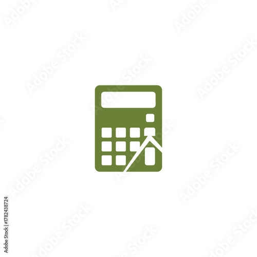 Accounting calculator minimal icon flat vector design.