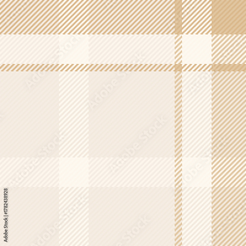 Empty pattern textile fabric, daisy tartan vector plaid. Sketch seamless texture check background in light and linen colors.