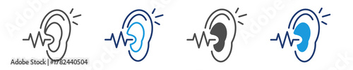 ear icon set multiple style