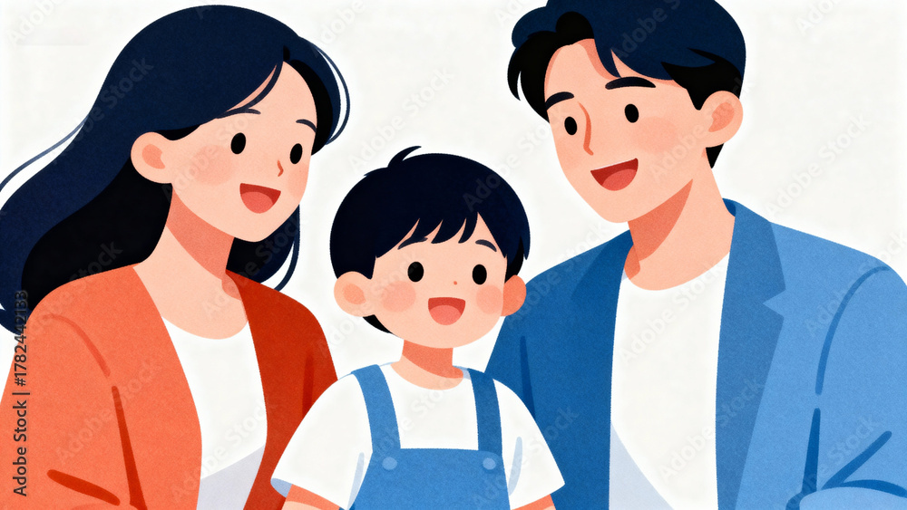 Obraz premium family of three smiling