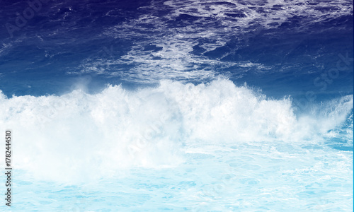It is an image created with a Photoshop brush that creates waves and bubbles.