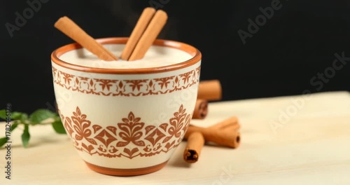 cinnamon sticks and coffee