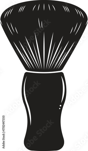 Shaving Brush Vector Illustration - Silhouette Design