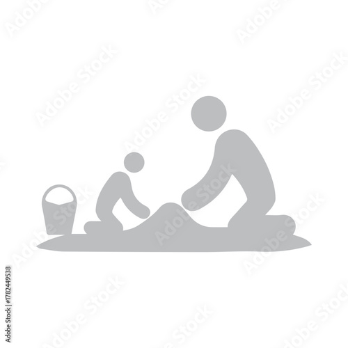 Family Sand Play Icon