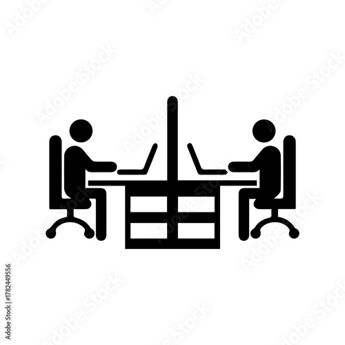 Office workers at desks