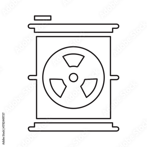 Radioactive waste barrel icon