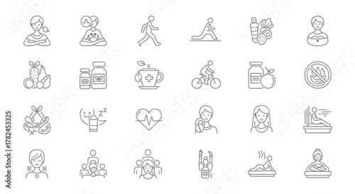 Hand drawn doodle cartoon collection of female symbols and icons vector illustration set design sketch