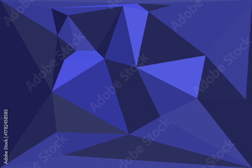 Dynamic Abstract Polygonal Surface with Deep Blue and Purple Facets for Modern Digital Graphics