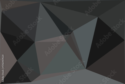 Geometric abstract background with a faceted low-poly design, featuring dark and muted polygonal shapes for a modern graphic backdrop