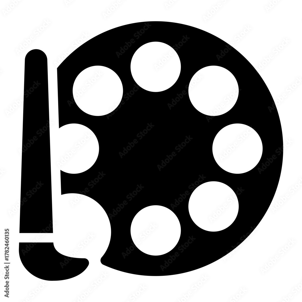 Obraz premium brush glyph icon