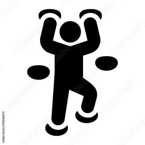 climbing glyph icon