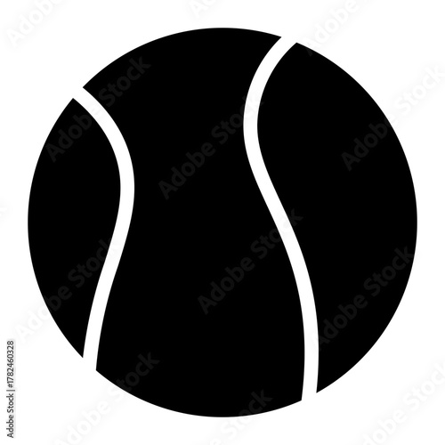 tennis ball glyph icon