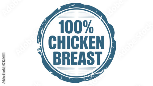 Authentic 100 percent chicken breast stamp of quality