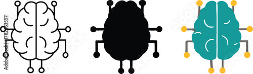 Artificial Intelligence Concept with Brain Connections and Neural Network Depiction