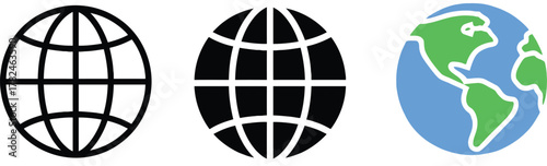 Global network connection abstract digital earth icon and communication worldwide