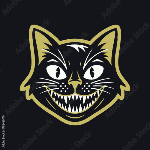vector illustration of a cat. Cat head vector, illustration for print.