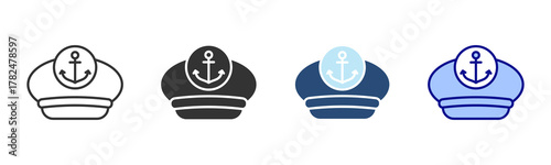 Captain Icon Set. Designed In Multi Style
