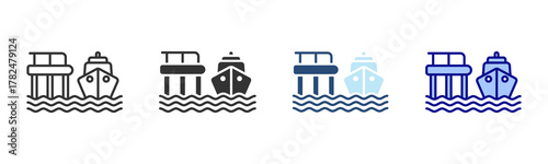 Dock Icon Set. Designed In Multi Style