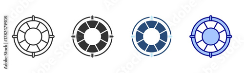 Lifebuoy Icon Set. Designed In Multi Style
