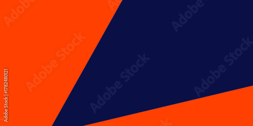 Abstract Geometric Orange and Navy Blue Illustration Vector Background. Dynamic modern background featuring a sharp, triangular composition in bright orange and deep navy blue.