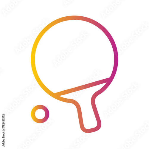 Ping pong paddle icon for web and graphic design