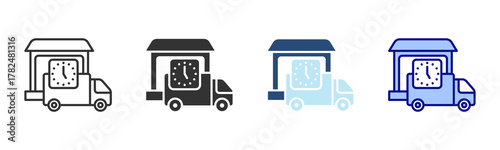 Delivery Icon Set. Designed In Multi Style