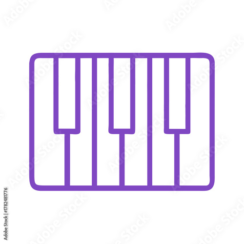 Piano keys icon for web and graphic design