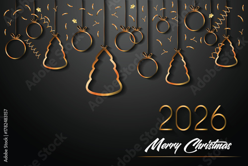 2026 Merry Christmas background for your seasonal invitations, festival posters, greetings cards.